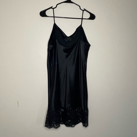 Vintage Calvin Klein Black Mini Slip Dress - Picture 3 of 5